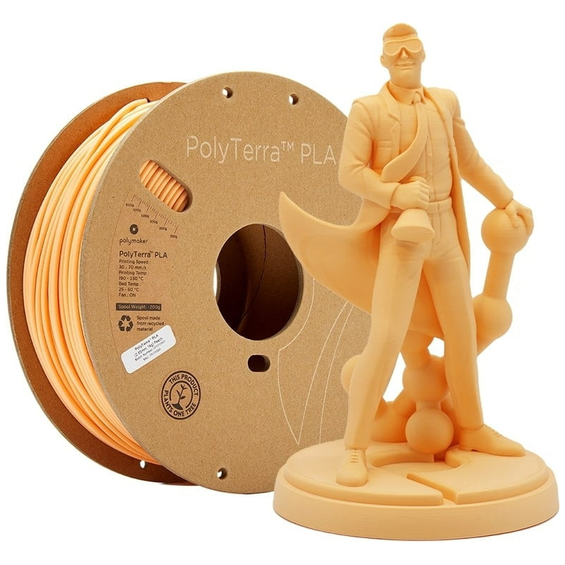 Filament Polymaker PolyTerra PLA Orange Pêche Filament Polymaker PolyTerra PLA Orange Pêche