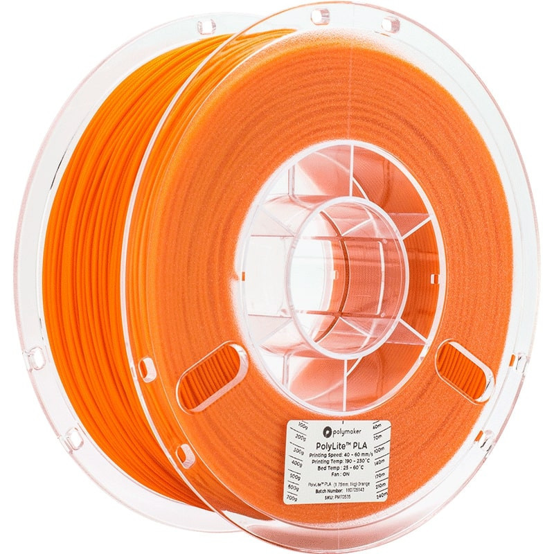 Bobine PolyLite PLA Orange 1kg Bobine PolyLite PLA Orange 1kg