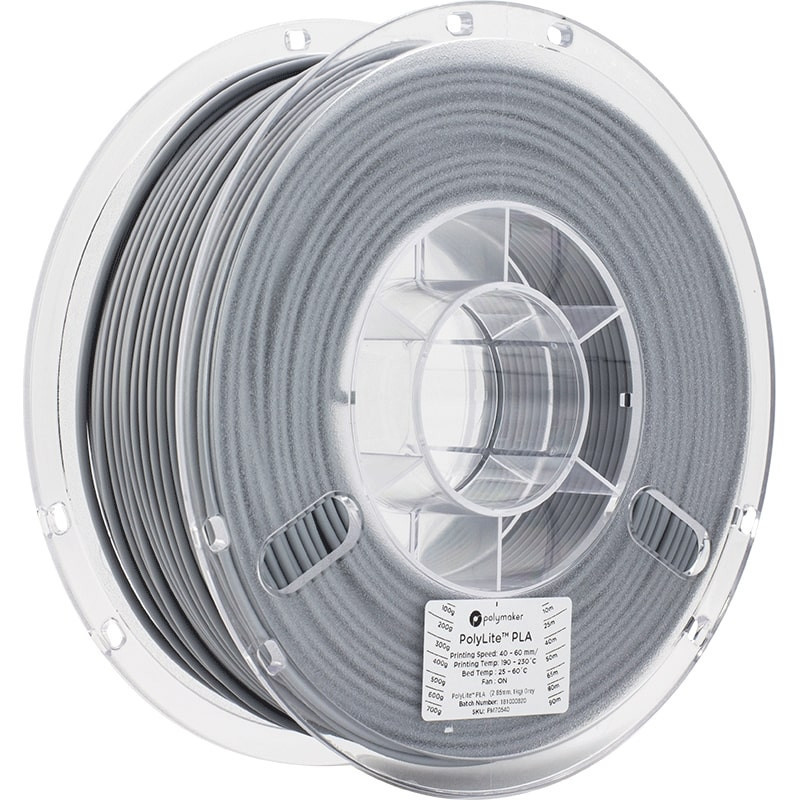 Bobine PolyLite PLA Gris 1kg Bobine PolyLite PLA Gris 1kg