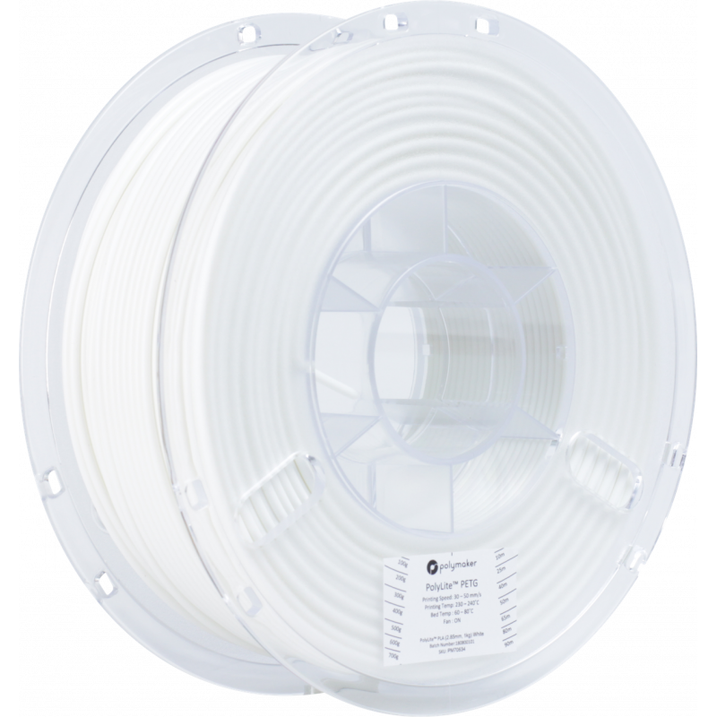 Filament PolyLite PETG Blanc